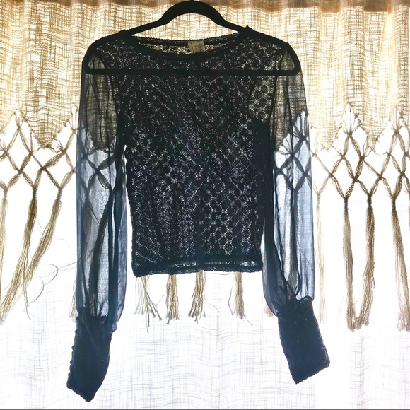 Sheer lace top from Free People